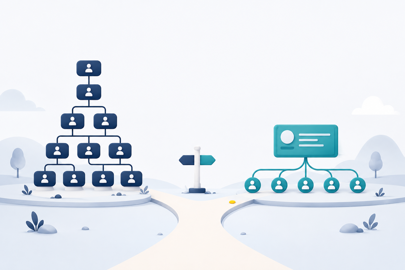 Choosing between role hierarchy and team-based sharing